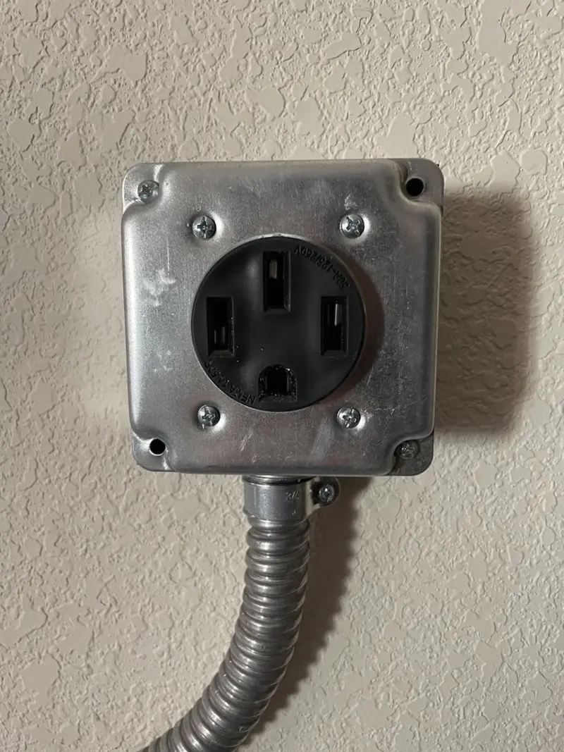 NEMA 14-50 outlet installed for Electrical Panel Upgrade in Chowchilla